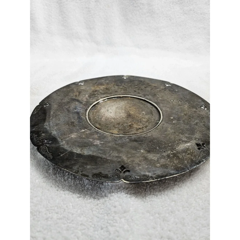 Vintage Poole Silver Co. Round EPNS 1066 Silver Platter Taunton, Massachusetts